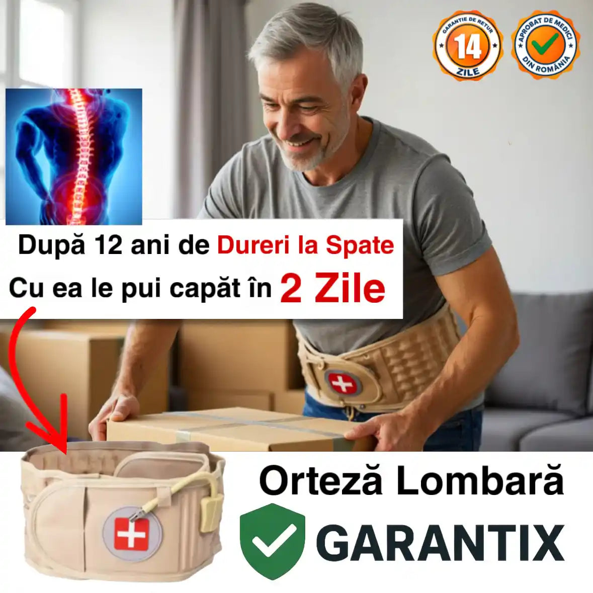 Ortezǎ Lombarǎ cu presiune reglabilǎ